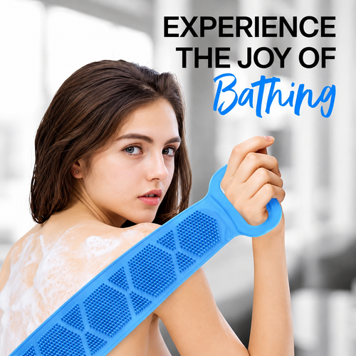 2-in-1 Silicone Back Scrubber Belt – Deep Cleansing | Pack of 3